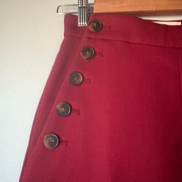 Sezane Chelsea Marino Burgundy Suit - Jacket and Pants Size 2 or FR 34 - Picture 14 of 16